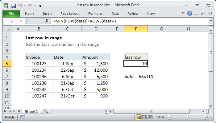 Excel Formula Last Row Number In Range Exceljet 0631